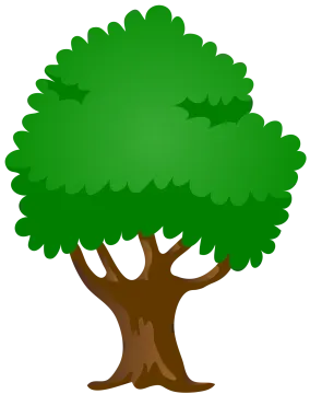 a tree with green leaves