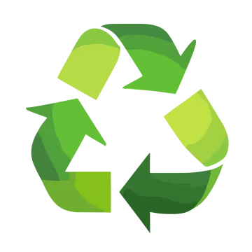 a green recycling symbol