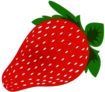 a red strawberry on a white background