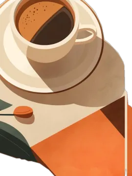 a cup of coffee on top of a table