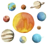the planets are arranged in a circle