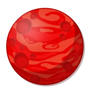 a red ball with blood on it