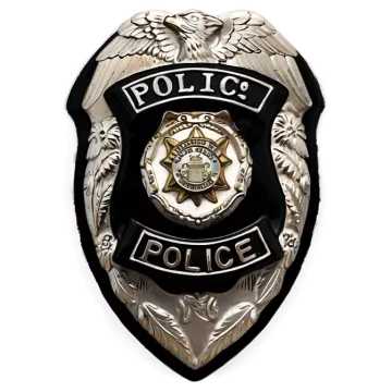 a police badge on a white background