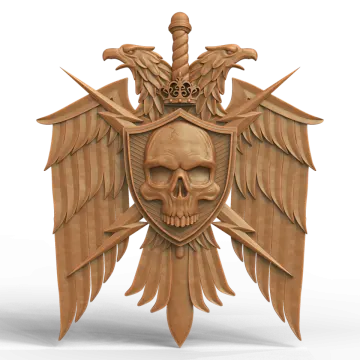 an image of a skull with wings on it