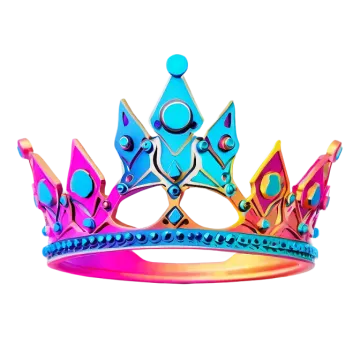 a colorful crown on a white background