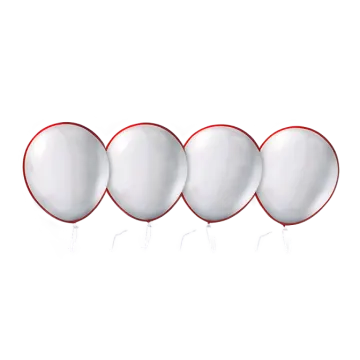 a bunch of balloons on a white background