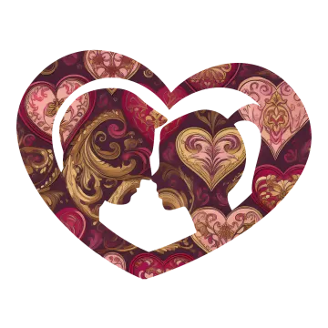 a heart with two people in it