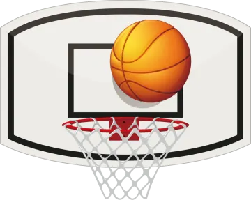 a basketball hoop with a ball on it