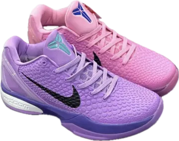 a pair of pink and purple shoes