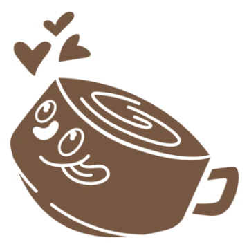 a cup of coffee with hearts on it