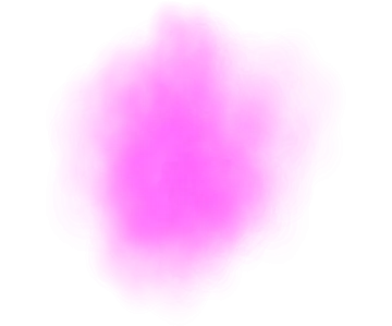 a pink ball of paint on a white background