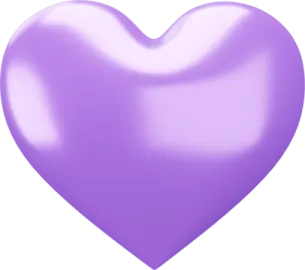a purple heart shaped balloon