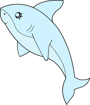 a blue shark with its mouth open