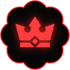 a red crown on top of a black cloud