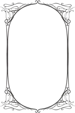 a black and white image of an ornate frame