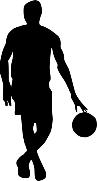 a silhouette of a rugby player