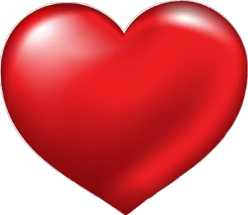 a red heart on a white background