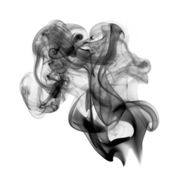 black smoke on a white background