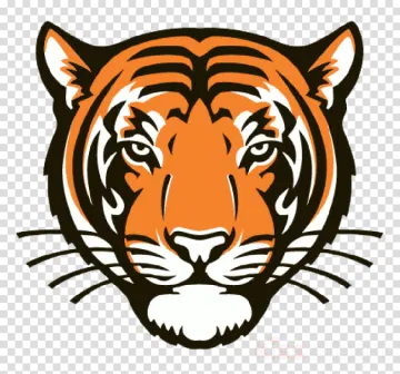 a tiger head on a transparent background