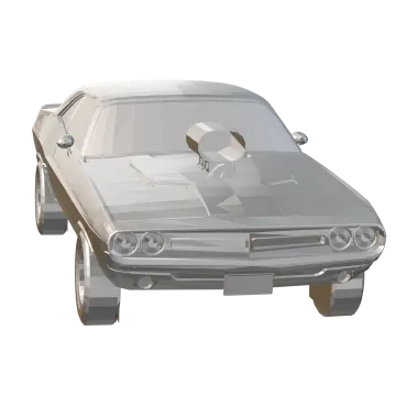 a car with a hood on it's head