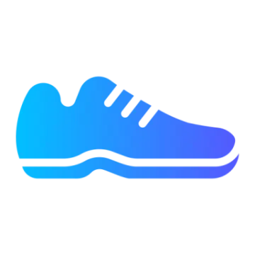 a blue running shoe