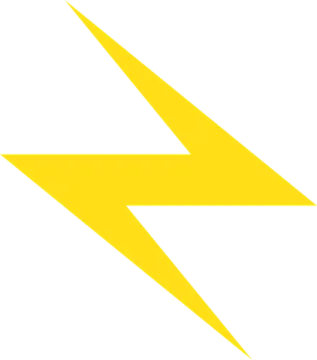 a yellow lightning bolt