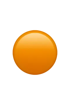 an orange button on a white background