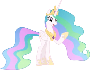 a rainbow - colored pony with long hair
