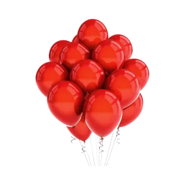 a bunch of red balloons