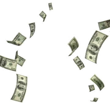a bunch of money falling from the sky