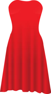 a red dress on white background