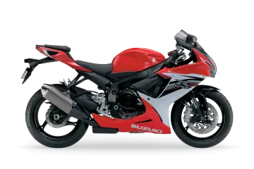 a red motorcycle on a white background