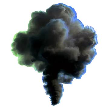 the smoke is black