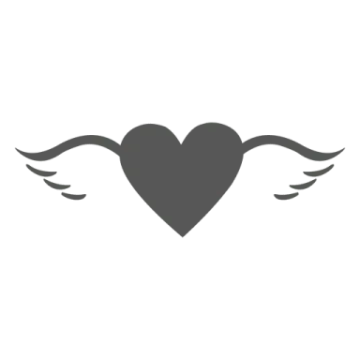 a heart with wings