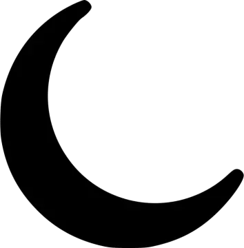 a crescent with the moon in the middle