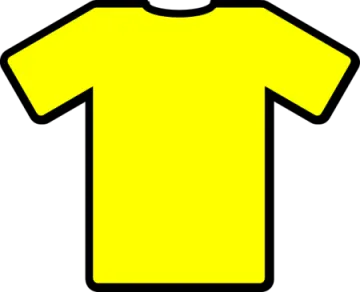 a yellow t - shirt