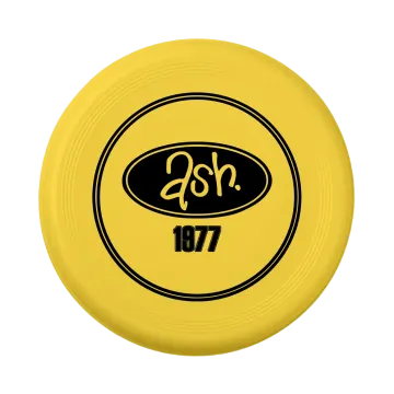 a yellow disc with the number 17 on it