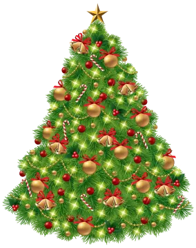 a christmas tree with ornaments and decorations