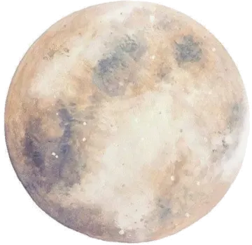 a watercolor painting of the moon