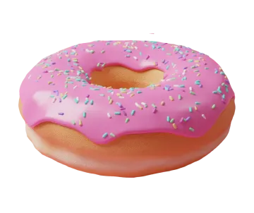 the donut is pink