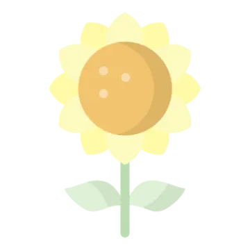 a yellow flower on a white background