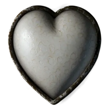 a heart shaped bowl with a white background