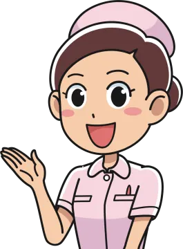a female nurse with her hand up