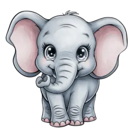 an elephant with big ears