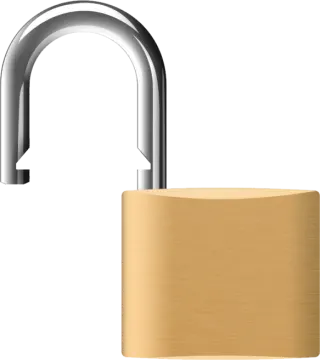 a padlock on a white background