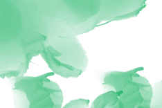 a painting of green paint on a white background