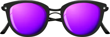 a pair of sunglasses with purple lenses