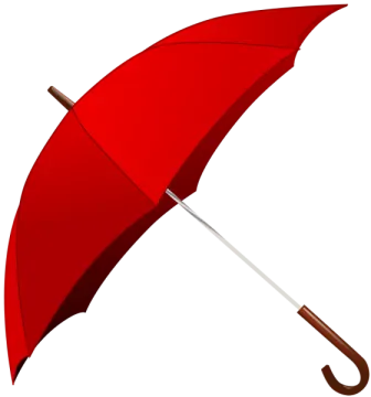 a red umbrella on a white background