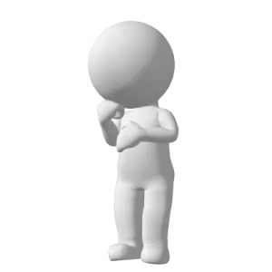 a 3d man standing with his arms crossed