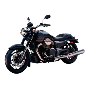 a black motorcycle on a white background